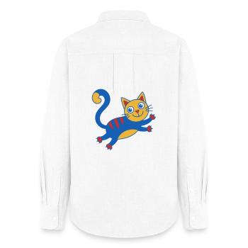 Colorful Cat Magic Leap - Women's Oxford Shirt - white - Back - AI Model Female 172 light (172cm)