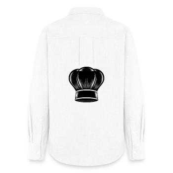 Chef hat - Women's Oxford Shirt - white - Back - AI Model Female 172 light (172cm)