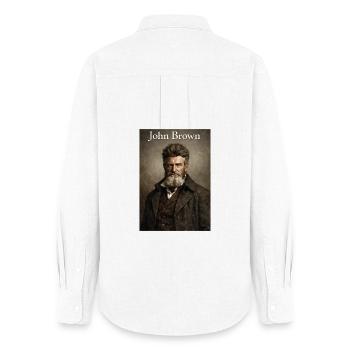 John Brown Portrait. - Women's Oxford Shirt - white - Back - AI Model Female 172 light (172cm)
