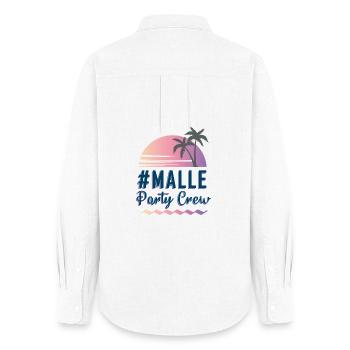 MALLE Party Crew Sunset Palm Trees - Women's Oxford Shirt - white - Back - AI Model Female 172 light (172cm)
