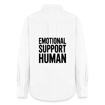 Emotionale Unterstützung Mensch - Frauen Oxford Hemd - Weiß - Hinten - AI Model Female 172 light (172cm)