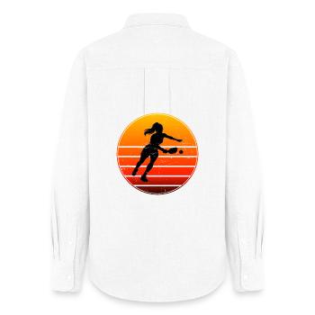 Pickleball athlete design for pickleball game fans - Women's Oxford Shirt - white - Back - AI Model Female 172 light (172cm)