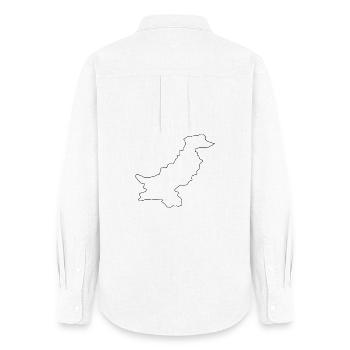 Pakistan-Karte - Frauen Oxford Hemd - Weiß - Hinten - AI Model Female 172 light (172cm)