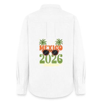 Mexico 2026 - Women's Oxford Shirt - white - Back - AI Model Female 172 light (172cm)