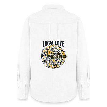 Local Love - Frauen Oxford Hemd - Weiß - Hinten - AI Model Female 172 light (172cm)