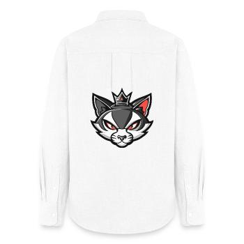 Couronne tête de chat - Chemise Oxford Femme - blanc - Dos - AI Model Female 172 light (172cm)