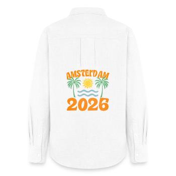 Amsterdam 2026 - Chemise Oxford Femme - blanc - Dos - AI Model Female 172 light (172cm)