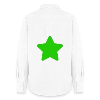 Green Star Clipart - Chemise Oxford Femme - blanc - Dos - AI Model Female 172 light (172cm)