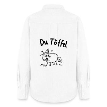 Du Töffel Moin Norddeutsch Tollpatsch - Frauen Oxford Hemd - Weiß - Hinten - AI Model Female 172 light (172cm)
