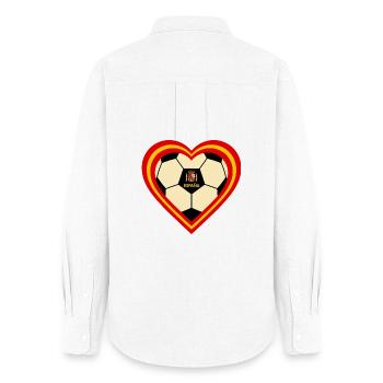 Spanien Fußballherz - Frauen Oxford Hemd - Weiß - Hinten - AI Model Female 172 light (172cm)