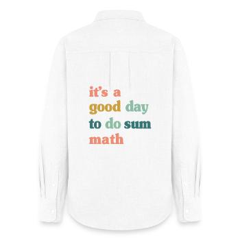 Good Day to Do Sum Math - Women's Oxford Shirt - white - Back - AI Model Female 172 light (172cm)