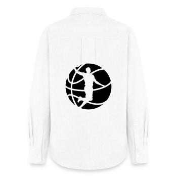 basket-ball - Chemise Oxford Femme - blanc - Dos - AI Model Female 172 light (172cm)