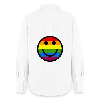 Pride Smile - Women's Oxford Shirt - white - Back - AI Model Female 172 light (172cm)