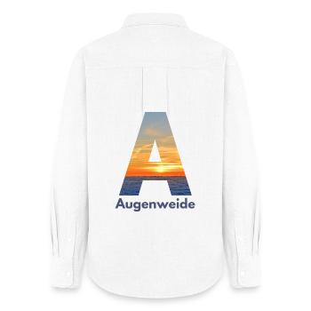 Augenweide - Wortschätze, vergessene Wörter - Frauen Oxford Hemd - Weiß - Hinten - AI Model Female 172 light (172cm)