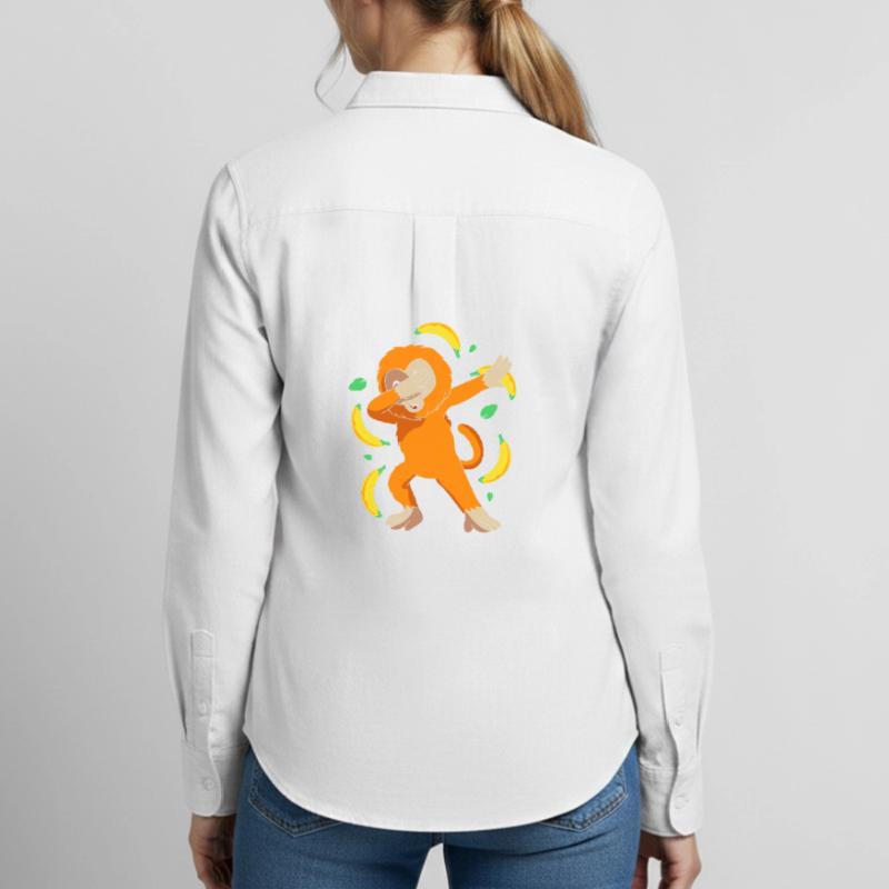 Tamarin Monkey Monkey Monkey Monkey Face Women's Oxford Shirt