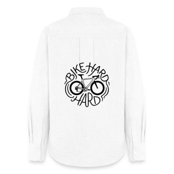 Radfahren - Frauen Oxford Hemd - Weiß - Hinten - AI Model Female 172 light (172cm)