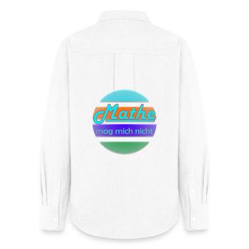 Mathe mag mich nicht Neon Banner - Frauen Oxford Hemd - Weiß - Hinten - AI Model Female 172 light (172cm)