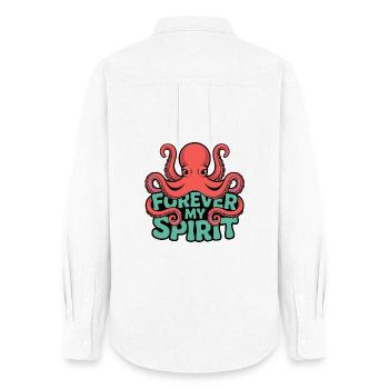 Forever My Spirit Oktopus - Chemise Oxford Femme - blanc - Dos - AI Model Female 172 light (172cm)
