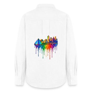 Art dégoulinant de Memphis Tennessee - Chemise Oxford Femme - blanc - Dos - AI Model Female 172 light (172cm)