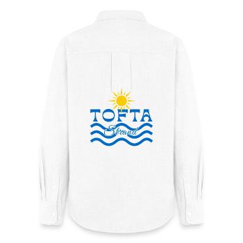 Tofta Strand-Sonne und Wellen - Frauen Oxford Hemd - Weiß - Hinten - AI Model Female 172 light (172cm)