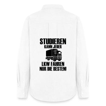 Studieren kann jeder LKW fahren nur die besten  - Frauen Oxford Hemd - Weiß - Hinten - AI Model Female 172 light (172cm)