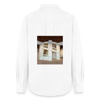 Doppelte Wendeltreppe - Frauen Oxford Hemd - Weiß - Hinten - AI Model Female 172 light (172cm)