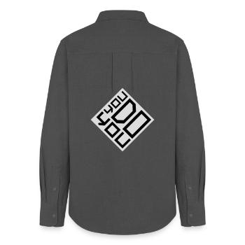 You Do You Funny Self-Confidence Freedom Logo - Women's Oxford Shirt - anthracite - Back - AI Model Female 172 light (172cm)