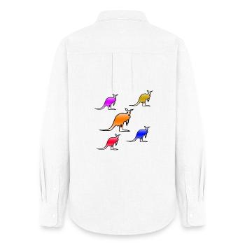 Kangaroos - Women's Oxford Shirt - white - Back - AI Model Female 172 light (172cm)