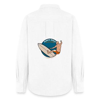 Punta Roca El Salvador Surf City Tropical - Women's Oxford Shirt - white - Back - AI Model Female 172 light (172cm)