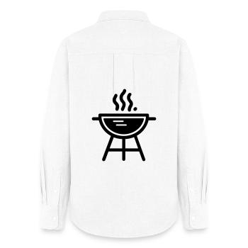Grillen - Frauen Oxford Hemd - Weiß - Hinten - AI Model Female 172 light (172cm)