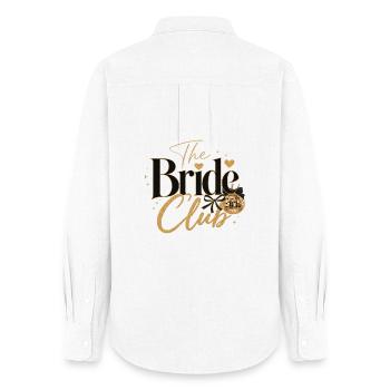 The Bride Club - Disco Ball! - Women's Oxford Shirt - white - Back - AI Model Female 172 light (172cm)