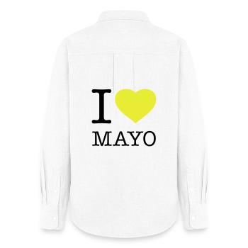 J’ADORE LA MAYONNAISE Mayo - Chemise Oxford Femme - blanc - Dos - AI Model Female 172 light (172cm)