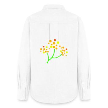 Neongepunkteter Baum Explosion - Frauen Oxford Hemd - Weiß - Hinten - AI Model Female 172 light (172cm)