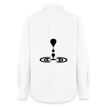 Drop Water Logo Achtsamkeit - Frauen Oxford Hemd - Weiß - Hinten - AI Model Female 172 light (172cm)