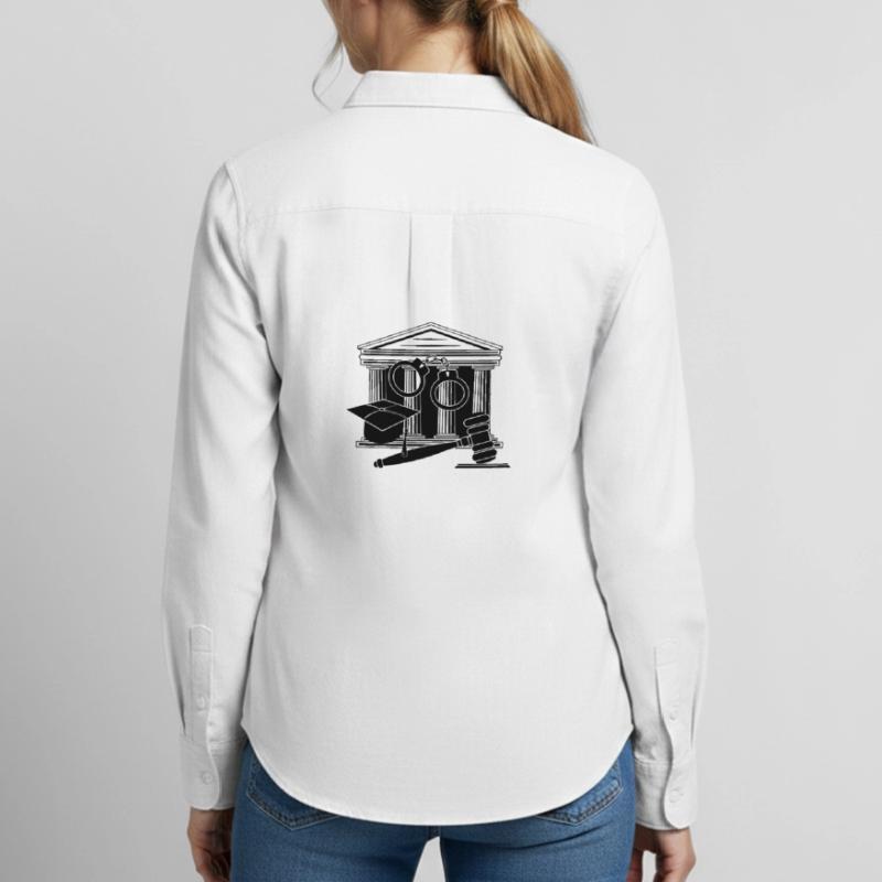 Logo des Gerichts, des Richters oder des Anwalts Frauen Oxford Hemd