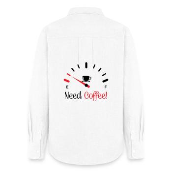 Need Coffee 1 - Women's Oxford Shirt - white - Back - AI Model Female 172 light (172cm)