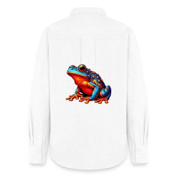 Frog - Women's Oxford Shirt - white - Back - AI Model Female 172 light (172cm)