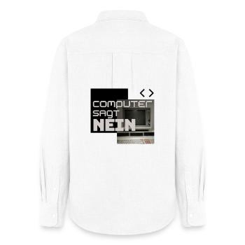 Computer Says NO (Retro) - Women's Oxford Shirt - white - Back - AI Model Female 172 light (172cm)