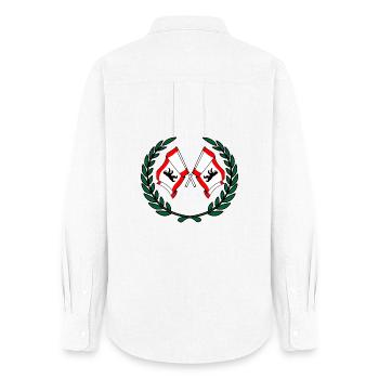Flags Berlin laurel wreath - Women's Oxford Shirt - white - Back - AI Model Female 172 light (172cm)