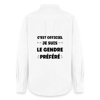 son-in-law - Women's Oxford Shirt - white - Back - AI Model Female 172 light (172cm)