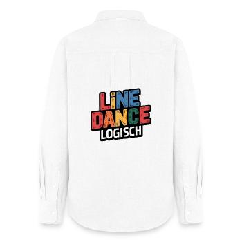 LineDance Logisch Farbig - Frauen Oxford Hemd - Weiß - Hinten - AI Model Female 172 light (172cm)