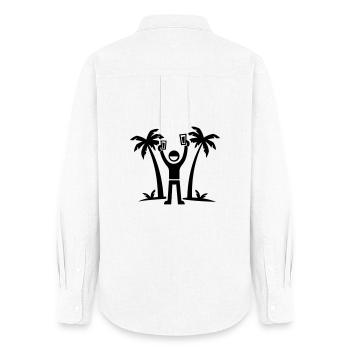 Party Urlaub Insel Drinking - Frauen Oxford Hemd - Weiß - Hinten - AI Model Female 172 light (172cm)