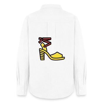 Chaussures à talons hauts Fashion Italie Fashionista - Chemise Oxford Femme - blanc - Dos - AI Model Female 172 light (172cm)