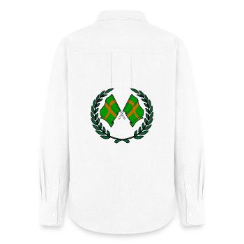 Walking Crest Custom - Women's Oxford Shirt - white - Back - AI Model Female 172 light (172cm)