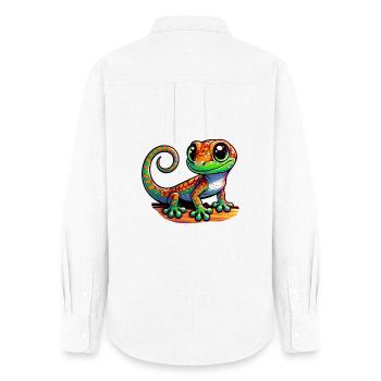 Gecko - Women's Oxford Shirt - white - Back - AI Model Female 172 light (172cm)
