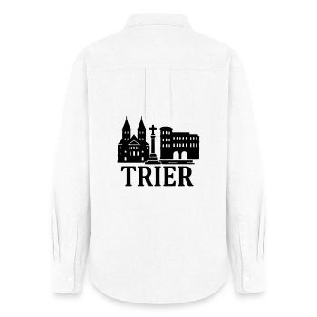 trier wahrzeichen silhouette - Frauen Oxford Hemd - Weiß - Hinten - AI Model Female 172 light (172cm)