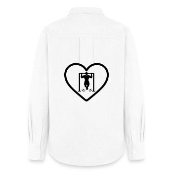 Heart Street Workout - Women's Oxford Shirt - white - Back - AI Model Female 172 light (172cm)