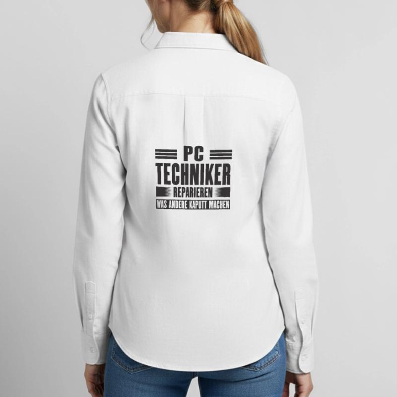 Service Technician Support Solution Devis Service PC Chemise Oxford Femme