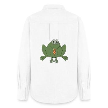 Grenouille avec une cravate - Chemise Oxford Femme - blanc - Dos - AI Model Female 172 light (172cm)