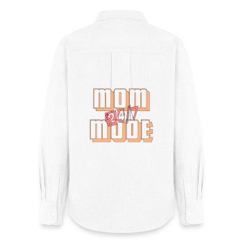Mode maman 24h/24 et 7j/7 - Chemise Oxford Femme - blanc - Dos - AI Model Female 172 light (172cm)